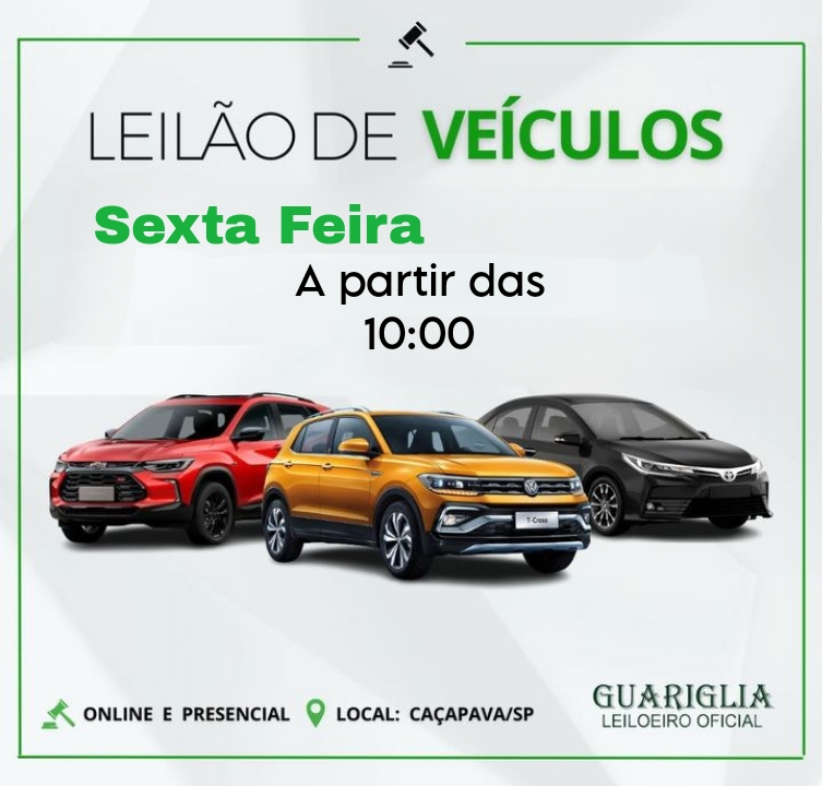 Leilão de Veículos Recuperados de Financiamento Encerramento Dia 12/12/2025
